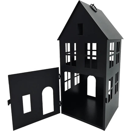Haus Metall schwarz Dekoration meinposten 3 Set Laternen Windlicht
