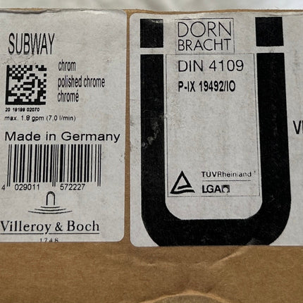 Villeroy & Boch „SUBWAY“ Waschtisch-Einhebelmischer mit Ablaufgarnigur (chrom)