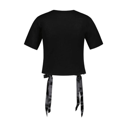 T-Shirt Mit Schleife - Simone Rocha - Baumwolle - Schwarz