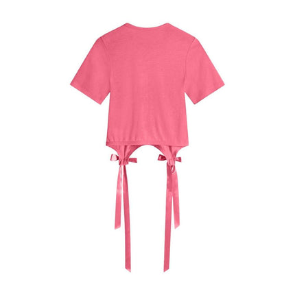 T-Shirt Mit Schleife - Simone Rocha - Baumwolle - Zartrosa