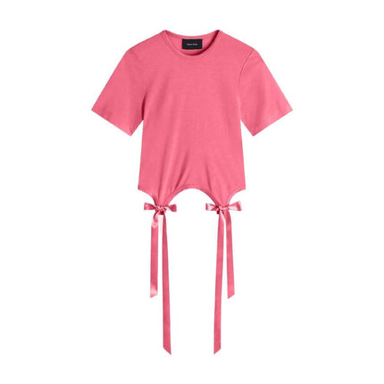 T-Shirt Mit Schleife - Simone Rocha - Baumwolle - Zartrosa