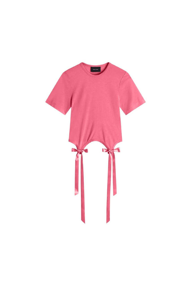 T-Shirt Mit Schleife - Simone Rocha - Baumwolle - Zartrosa