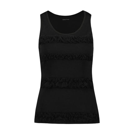 Fitted Ruffle Frill T-Shirt - Simone Rocha - Baumwolle - Schwarz