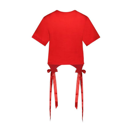 Bow Tails T-Shirt - Simone Rocha - Synthetik - Rot