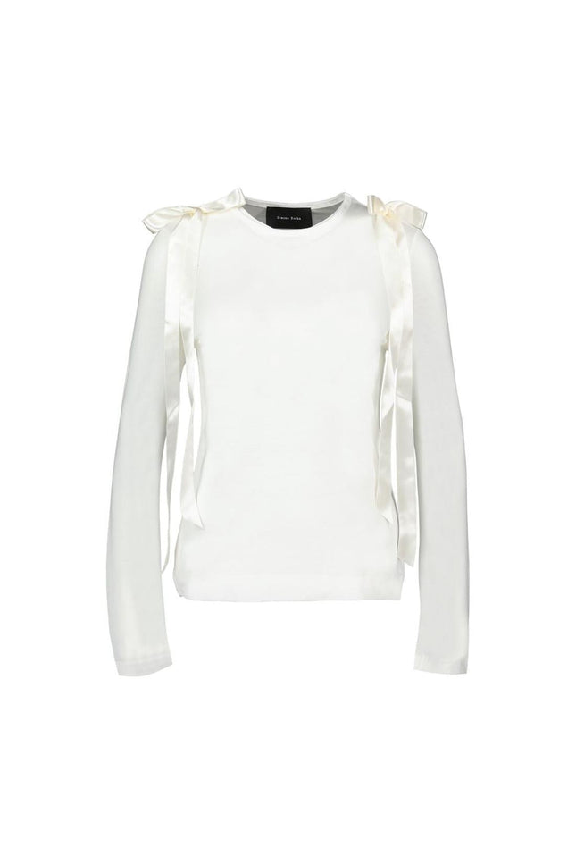 Bow Tail T-Shirt - Simone Rocha - Synthetik - Weiß