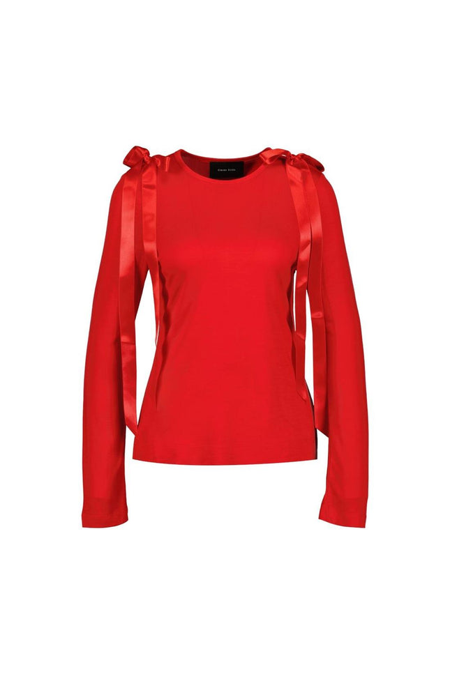 Bow Tail T-Shirt - Simone Rocha - Synthetik - Rot