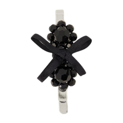 Haarspangen Petite Bow Mini Flower - Simone Rocha - Crystal - Schwarz