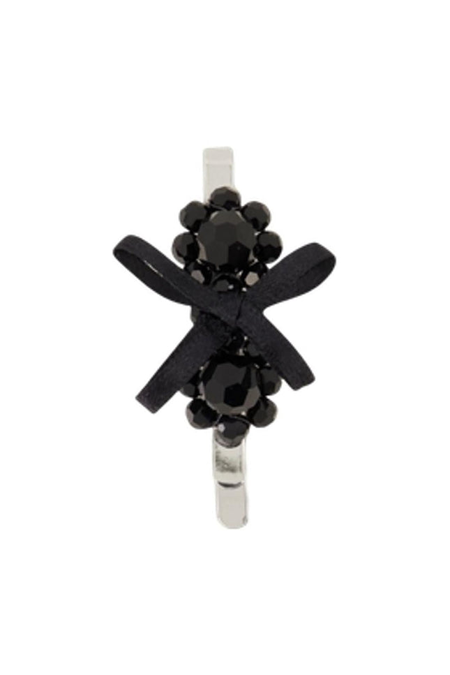 Haarspangen Petite Bow Mini Flower - Simone Rocha - Crystal - Schwarz