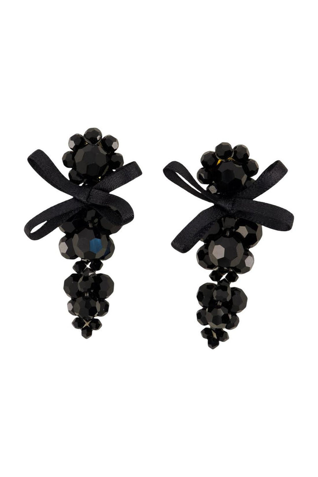 Petite Bow Ohrringe - Simone Rocha - Crystal - Schwarz