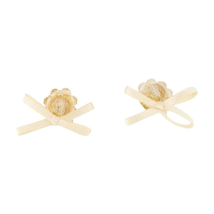 Petite Bow Daisy Ohrringe - Simone Rocha - Crystal - Gelb