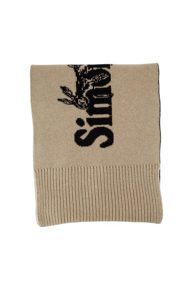 Logo-Schal - Simone Rocha - Wolle - Beige