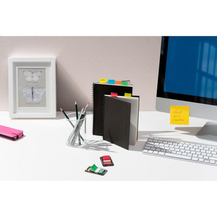 Post-it® Index Haftstreifen, Standard, Verschiedene Farben, 25.4 mm x 43.2 mm, Promotion, 50 Haftstreifen/Spender, 10 Spender + 2 Gratis/Packung | Packung (1 Set)