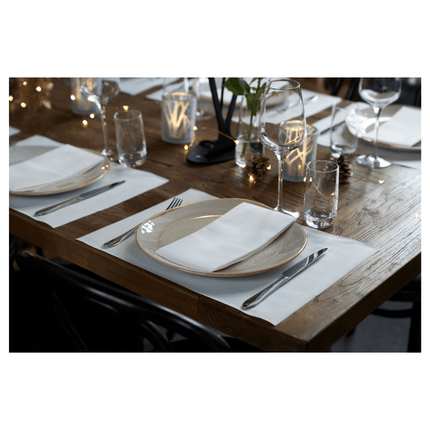 Dunilin Servietten 48x48 cm, weiß - 1/8-Falte | Packung (36 Servietten)