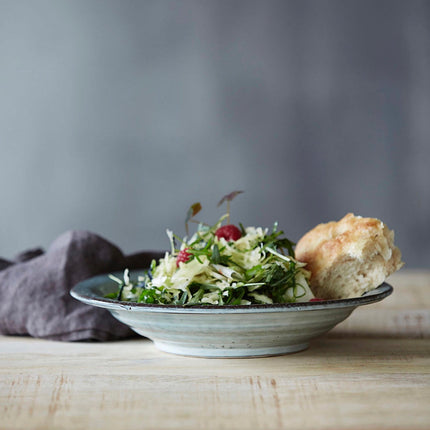 Tiefer Teller Rustic grau/blau