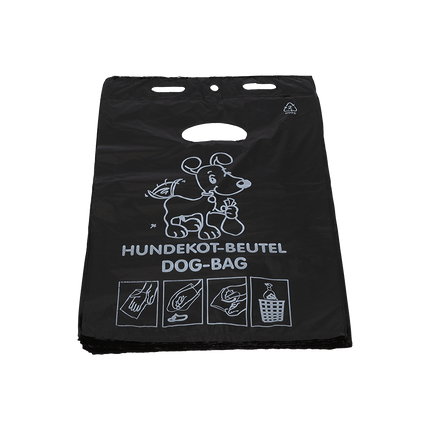 DEISS 55810 - Hundekotbeutel 250x310+30x0,015 mm schwarz | Karton (2000 Packungen)