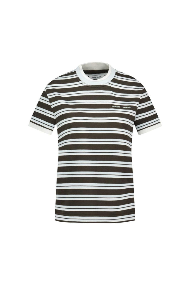 Sacamina Ss T-Shirt - Samsoe Samsoe - Baumwolle - Braun