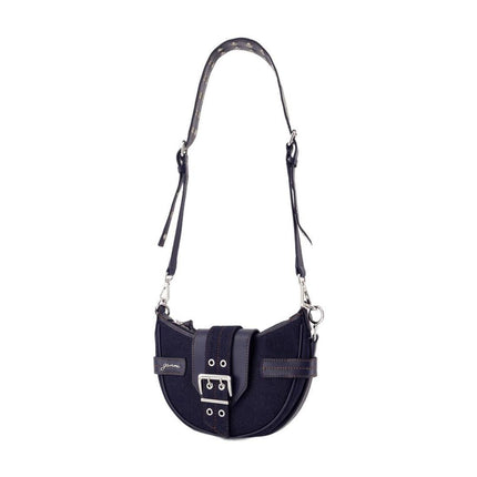 Bucky Small Schultertasche - Ganni - Baumwolle - Blau