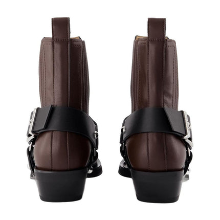 Chelsea Western Stiefel - Ganni - Kunstleder - Schwarz