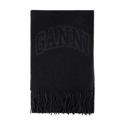 Narrow Please Schal - Ganni - Wolle - Schwarz