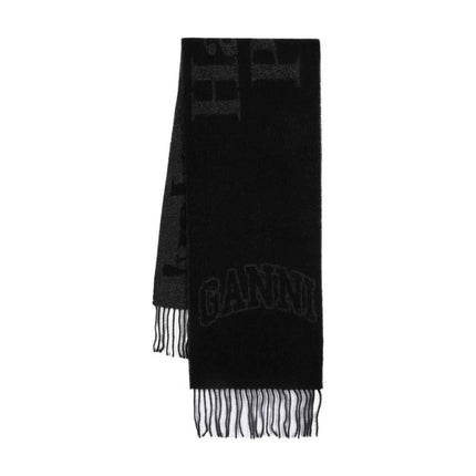 Narrow Please Schal - Ganni - Wolle - Schwarz