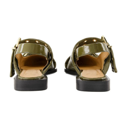 Feminine Ballerinas - Ganni - Synthetik - Grün