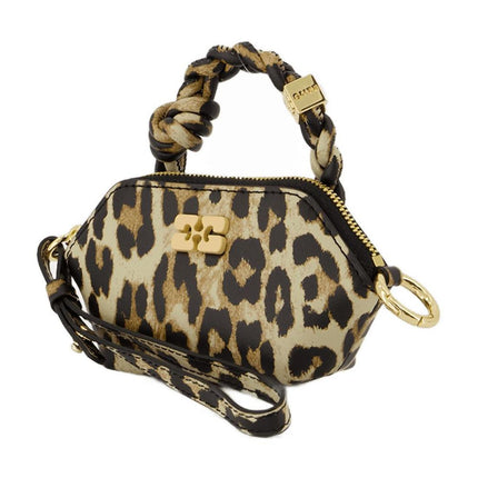 Bou Nano Schultertasche - Ganni - Leder - Leopard