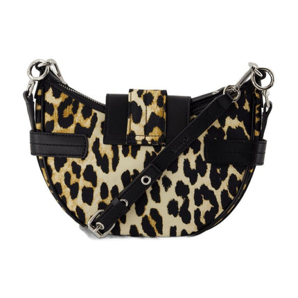 Bucky Small Schultertasche - Ganni - Nylon - Leopard