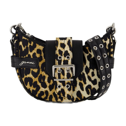 Bucky Small Schultertasche - Ganni - Nylon - Leopard