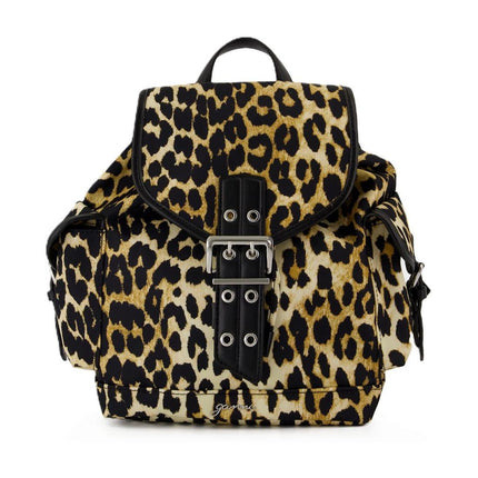 Bucky Rucksack Small - Ganni - Nylon - Leopard