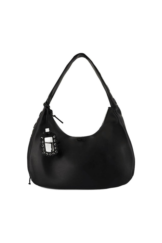 Bou Xxl Schultertasche - Ganni - Leder - Schwarz