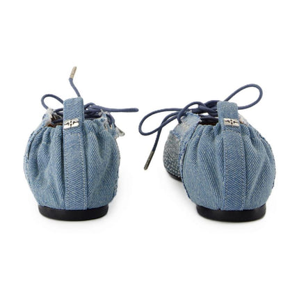 Eyelets Ballerinas - Ganni - Denim - Blau