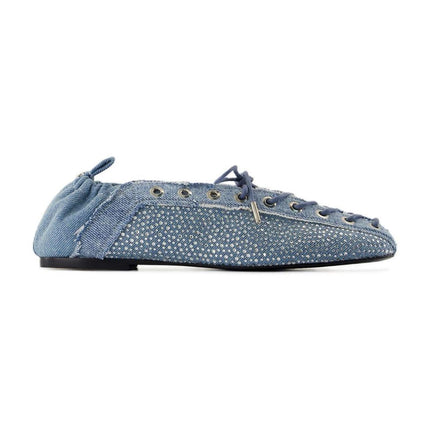 Eyelets Ballerinas - Ganni - Denim - Blau