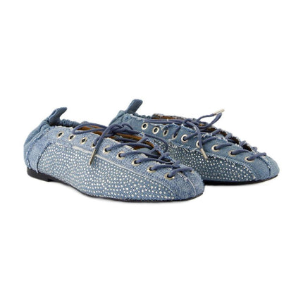 Eyelets Ballerinas - Ganni - Denim - Blau