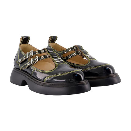 Mary Jane Everyday Butterfly - Ganni - Synthetik - Schwarz