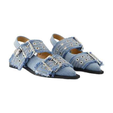 Charms Ballerinas - Ganni - Denim - Blau