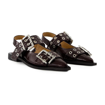 Ballerinas - Ganni - Polyester - Bordeaux