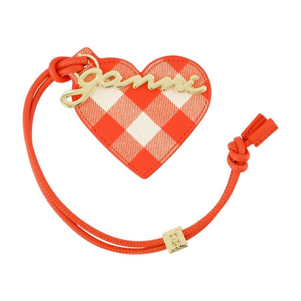 Bou Heart Schlüsselanhänger - Ganni - Leder - Rot