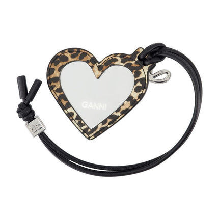 Bou Heart Schlüsselanhänger - Ganni - Leder - Gedruckt