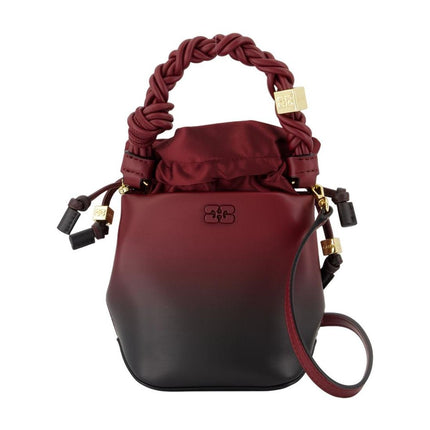 Bou Bucket Mini Handtasche - Ganni - Leder - Bordeaux