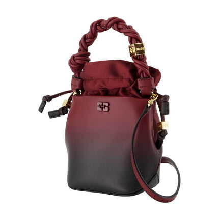 Bou Bucket Mini Handtasche - Ganni - Leder - Bordeaux