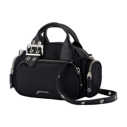 Bucky Polochon Small Schultertasche - Ganni - Nylon - Schwarz
