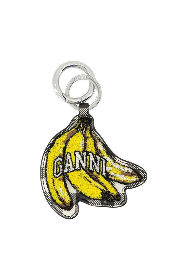 Banana Schlüsselanhänger - Ganni - Leder - Schwarz
