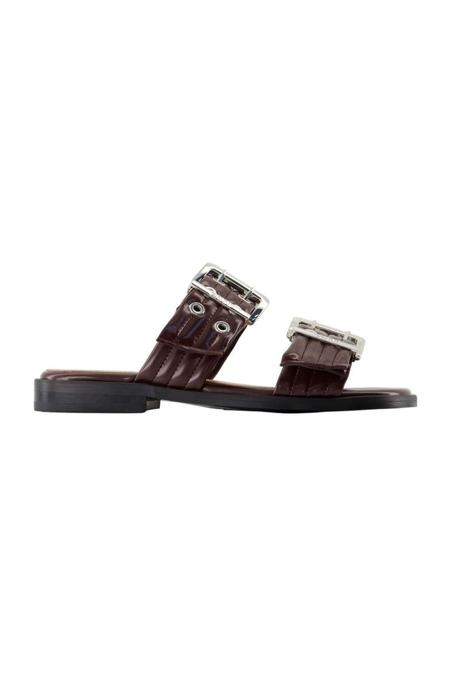 Feminine Sandalen - Ganni - Synthetik - Bordeaux