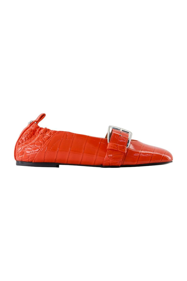 Butterfly-Ballerinas - Ganni - Leder - Orange