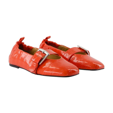 Butterfly-Ballerinas - Ganni - Leder - Orange