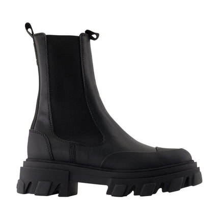 Chelsea-Boots - Ganni - Leder - Schwarz