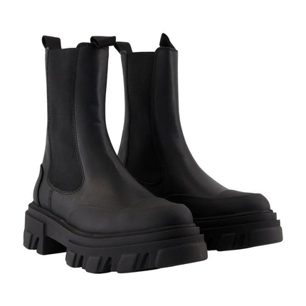 Chelsea-Boots - Ganni - Leder - Schwarz