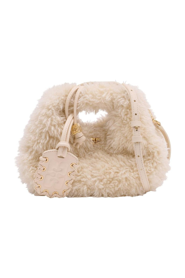 Mini Fur Handtasche - Ganni - Synthetik - Weiß