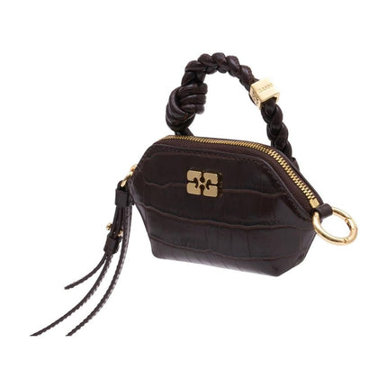 Handtasche Bou Nano Croco - Ganni - Synthetik - Braun