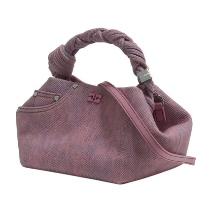 Handtasche Bou Small – Ganni – Baumwolle – Rosa